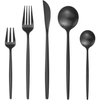 Bestdin Silverware Set, 20-Piece Stainless Steel Flatware set, Tableware Cutlery Set Service for 4, Utensils for Kitchens, Dishwasher Safe, Black EasyOptionXY LLC