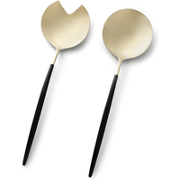 CAMBRIDGE Silversmiths Gaze Black Champagne Satin 2-Piece Serving Set EasyOptionXY LLC