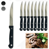 8 Set Stainless Steel Steak Knives Serrated 8.5" Knife Cutlery Kitchen Utensil EasyOptionXY LLC