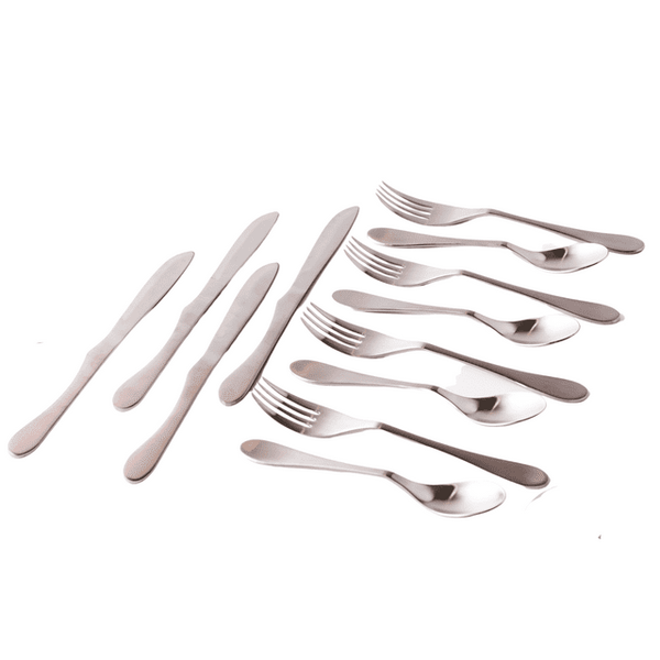 Knork Lite Stainless Steel, 12 Piece Set (custom service for 4), Matte brushed finish EasyOptionXY LLC