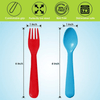Toddler Utensils Set by PLASKIDY Kids Utensils 6 Forks and 6 Spoons - BPA FREE / Dishwasher Safe Toddlers Silverware Set Brightly Colored Children's Safe Flatware Cutlery Set EasyOptionXY LLC