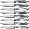 Steak Knives, Serrated Steak Knives with Gift Box, Stainless Steel Kitchen Steak Knife Set of 8, Silver EasyOptionXY LLC