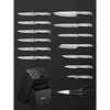 D.Perlla Knife Set , 15 Pieces Stainless Steel Hollow Handle Kitchen Cutlery Set with with Built in Knife Sharpener Block EasyOptionXY LLC
