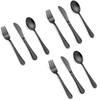 Vesteel 9-Piece Kids Hammered Silverware Set, Stainless Steel Preschooler Eating Flatware Utensils - Black EasyOptionXY LLC