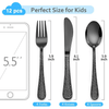 Vesteel 9-Piece Kids Hammered Silverware Set, Stainless Steel Preschooler Eating Flatware Utensils - Black EasyOptionXY LLC