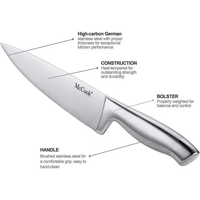 McCook MC35 11-Piece Kitchen Cutlery Knife Block Set with Built-in Sharpener Stainless Steel EasyOptionXY LLC