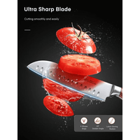 Knife Block Set, D.Perlla 16 Pieces German Stainless Steel Professional Kitchen Knife Set with Carving Fork EasyOptionXY LLC