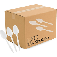 PLASTICPRO 1000-piece Plastic Teaspoon Medium Weight Disposable Silverware, White EasyOptionXY LLC