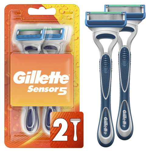 Gillette Sensor5 Men's Disposable Razors; 2 Count EasyOptionXY LLC