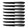 Steak Knives, Serreated Steak Knife Set of 8, Black Stainless Steel Table Knife Set EasyOptionXY LLC