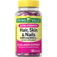 Spring Valley Hair; Skin & Nails Dietary Supplement Gel Capsules; 5; 000 Mcg; 120 Count EasyOptionXY LLC