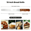 Swtroom 10 inch Bread Knife Serrated Knife Sharp Wavy Edge Bread Cutter Stainless Steel for Slicing Homemade Bread Bagels Cake EasyOptionXY LLC
