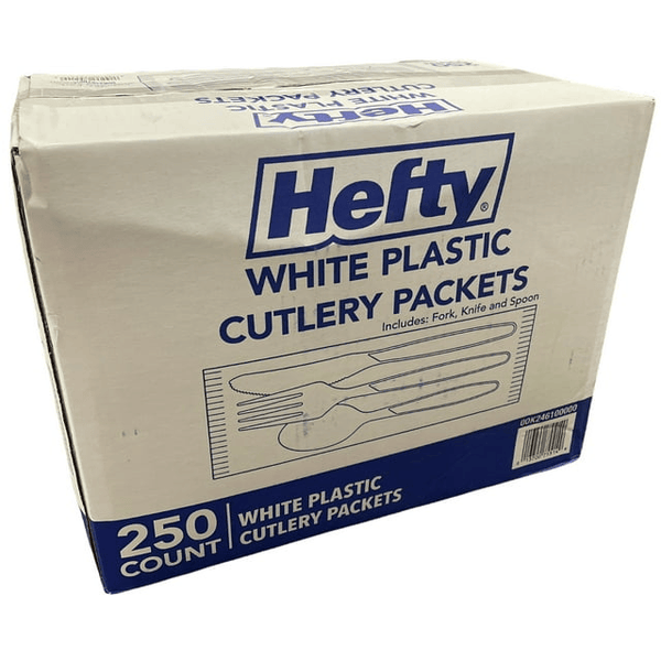 Hefty Wrapped Cutlery Combo Packs (250 ct.) White EasyOptionXY LLC