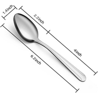 Bestdin 36 Pieces Spoons Silverware, 6.2" Pattern Design Stainless Steel Teaspoons Set, Coffee Spoons, Small Spoons, Mirror Polished, Dishwasher Safe, Silver Spoons For Home, Restaurant EasyOptionXY LLC