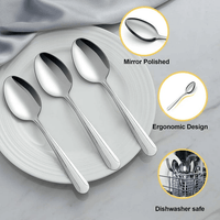 Bestdin 36 Pieces Spoons Silverware, 6.2" Pattern Design Stainless Steel Teaspoons Set, Coffee Spoons, Small Spoons, Mirror Polished, Dishwasher Safe, Silver Spoons For Home, Restaurant EasyOptionXY LLC