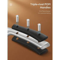 Kitchen Knife Set, 6 Pieces German Stainless Steel Small Kitchen Knives Set with Wooden Block, Cutlery Block Set EasyOptionXY LLC