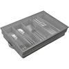 Sorbus Flatware Storage Case with Clear Lid, Great Fabric Container Box Chest for Organizing Utensils, Silverware, Flatware, Large Capacity, Gray EasyOptionXY LLC