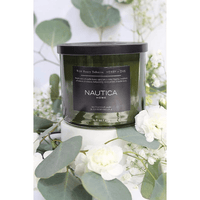 Nautica 14.5oz Soy Wax Blend 3 Wick Candle - Wild Honey Tobacco Honey & Oak EasyOptionXY LLC