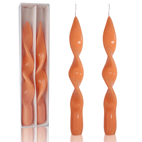 FCMSHAMD 8.8'' Orange Taper Candles - Unscented Dripless EasyOptionXY LLC