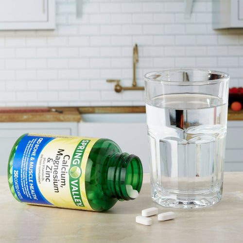 Spring Valley Calcium; Magnesium & Zinc Plus Vitamin D3 Caplets Dietary Supplement; 250 Count EasyOptionXY LLC