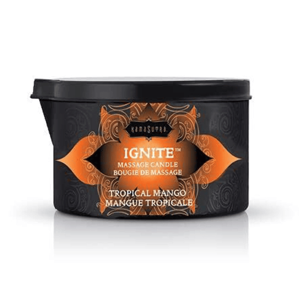 KAMA SUTRA Ignite Massage Candle with Coconut Oil and Soy Based Wax-Free Formula ¨C Tropical Mango Scented, 6 oz/170 g EasyOptionXY LLC