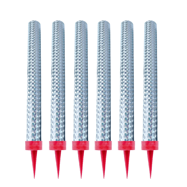 Silver Sparkling Party Candles, 6Pack for Birthday Christmas Party Wedding Anniversary Prom Cake Decorations EasyOptionXY LLC