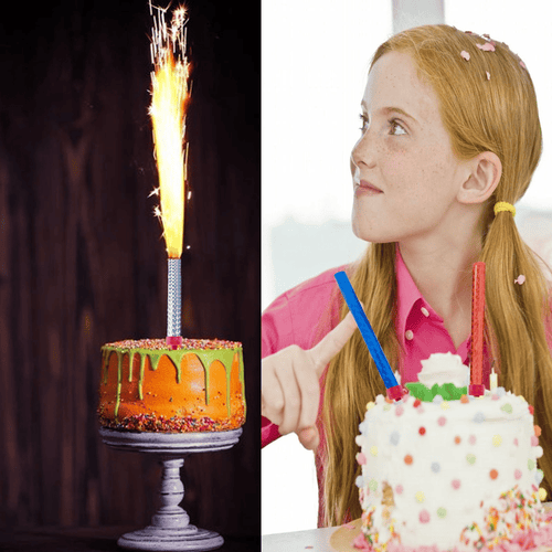 Silver Sparkling Party Candles, 6Pack for Birthday Christmas Party Wedding Anniversary Prom Cake Decorations EasyOptionXY LLC