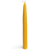 100% Pure Beeswax Taper Candles with Dipped Look - 12 Hours Each, 12 Pack, 144 Hours - USA Bees Wax - Handmade - Unscented - A ll N atural Light Honey Scent EasyOptionXY LLC
