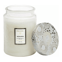 Voluspa Mokara Large Embossed Glass Jar Candle (18oz) EasyOptionXY LLC