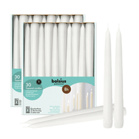 Bolsius Unscented White Taper Candles 10 Inch 60 Pack Wedding Home D¨¦cor EasyOptionXY LLC