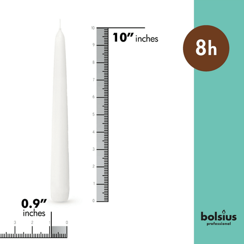 Bolsius Unscented White Taper Candles 10 Inch 60 Pack Wedding Home D¨¦cor EasyOptionXY LLC