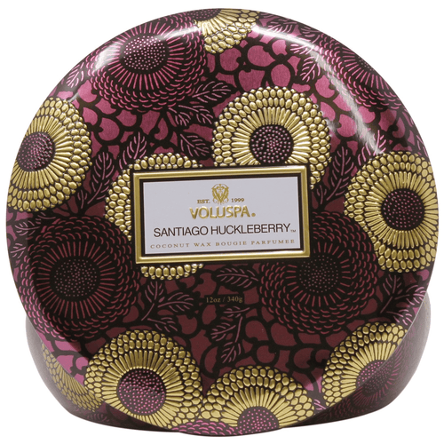 Voluspa Santiago Huckleberry Limited 3 Wick Candle in Decorative Tin 12 oz EasyOptionXY LLC