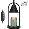 Soilsiu Candle Warmer Lamp with Timer, Electric Black Candle Warmer Light for Bedroom, Dimmable Wax Melts Warmer for Candle Jars, Home Decor Beside Lamp Gifts for Women (2 Bulbs Included) EasyOptionXY LLC