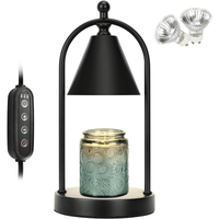 Soilsiu Candle Warmer Lamp with Timer, Electric Black Candle Warmer Light for Bedroom, Dimmable Wax Melts Warmer for Candle Jars, Home Decor Beside Lamp Gifts for Women (2 Bulbs Included) EasyOptionXY LLC