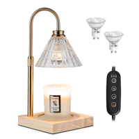 Sziqiqi Candle Warmer Lamp with 2 Bulbs Compatible with Large Jar Candle Metal Candle Warmer Dimmable Candle Melter for Scented Candles Top-Down Candle Melting(Gold) EasyOptionXY LLC