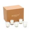 Hosley 48 Pack of Ivory, Unscented Clear Glass Filled Votive Candles EasyOptionXY LLC
