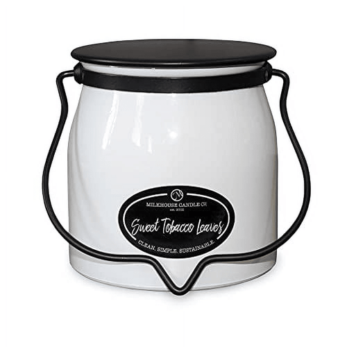Milkhouse Candle Company, Creamery Scented Soy Candle: Butter Jar Candle, Sweet Tobacco Leaves, 16-Ounce EasyOptionXY LLC