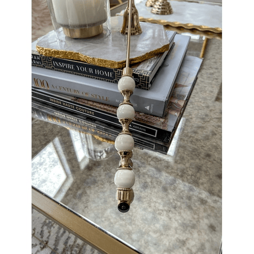 Inspire Me! Home Decor White and Gold Candle Snuffer EasyOptionXY LLC