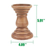 Stonebriar Natural Turned Wood Pillar Candle Holder, Brown, 6" EasyOptionXY LLC