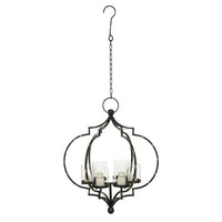DecMode 6 Holder Black Metal Hanging Candelabra EasyOptionXY LLC