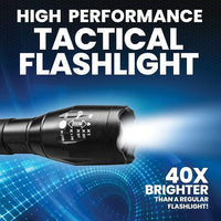 Taclight Tac Flashlight with 5 Modes Zoom 40X Brighter High Lumens Weather Proof Flashlight As Seen on TV EasyOptionXY LLC