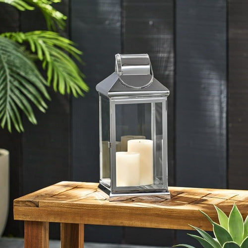 Hobbs Stainless Steel 16" Lantern, Silver EasyOptionXY LLC
