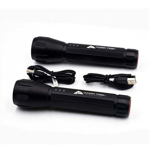 2 Pack Ozark Trail Led Flashlight,500 Lumens, Lithum-Ion Battery EasyOptionXY LLC