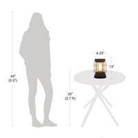 Better Homes & Gardens Modern Bronze Metal & Glass Edison Lantern 9"H, LED Bulb Included EasyOptionXY LLC