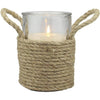 Tall Rope Wrapped Pillar Holder with Rope Handles EasyOptionXY LLC