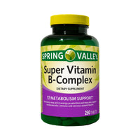 Spring Valley Super Vitamin B-Complex Tablets Dietary Supplement; 250 Count EasyOptionXY LLC