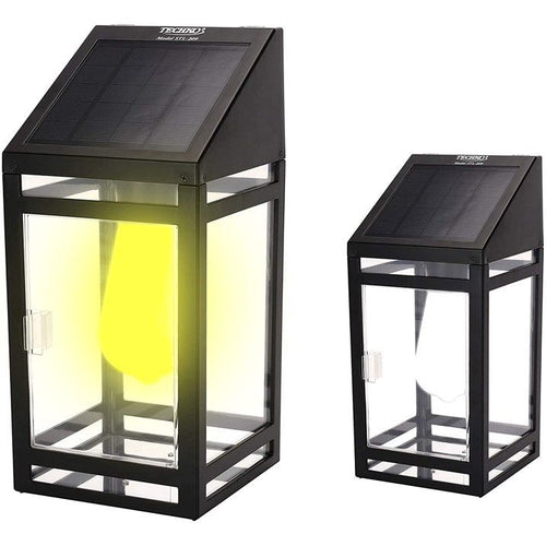 Techko Solar LED Wall Lantern - Amber or White Light EasyOptionXY LLC