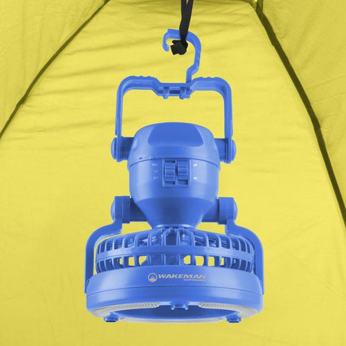 Wakeman 2 in 1 Portable Camping Lantern with Fan, Model #W470048, Blue EasyOptionXY LLC