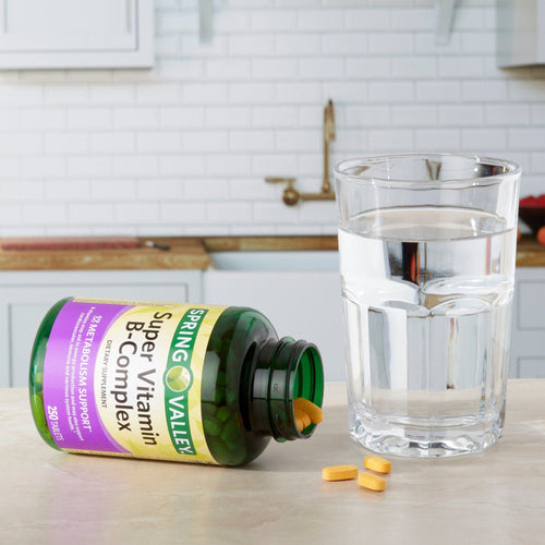 Spring Valley Super Vitamin B-Complex Tablets Dietary Supplement; 250 Count EasyOptionXY LLC