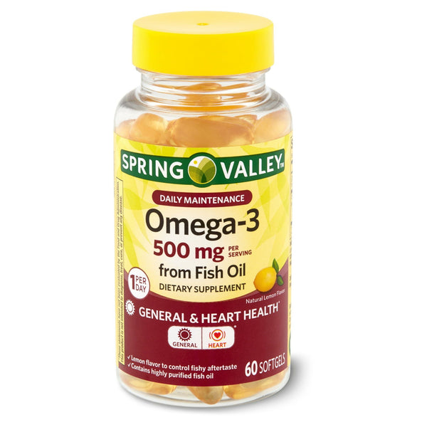 Spring Valley Omega-3 Fish Oil? Softgels; 500 mg; 60 Count EasyOptionXY LLC